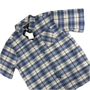 NWT Blackhawk! Warrior Wear Seersucker Vented Tactical Blue Plaid Shirt Mens L